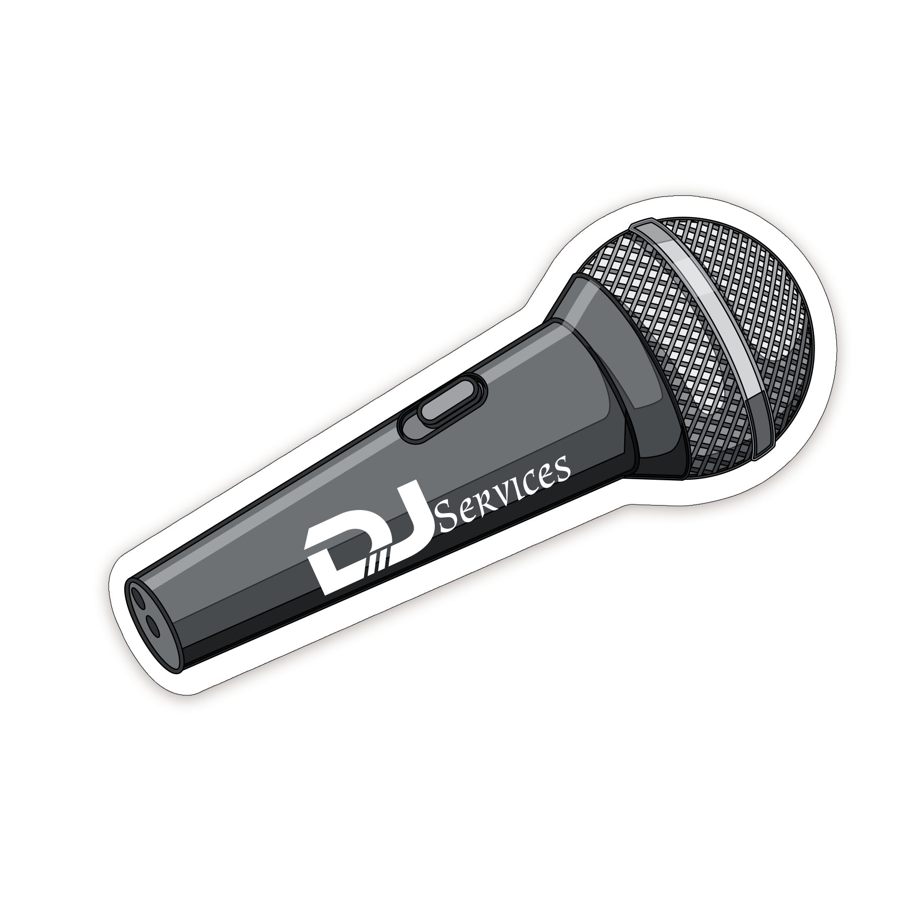 MICROPHONE1-20  - Microphone Shaped NoteKeeper™ Magnet 20 Mil                      